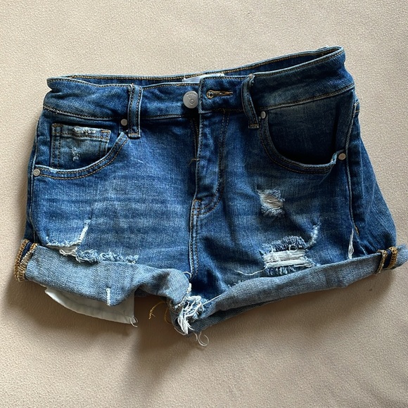 INSANE GENE Denim Jean Shorts - Picture 2 of 4